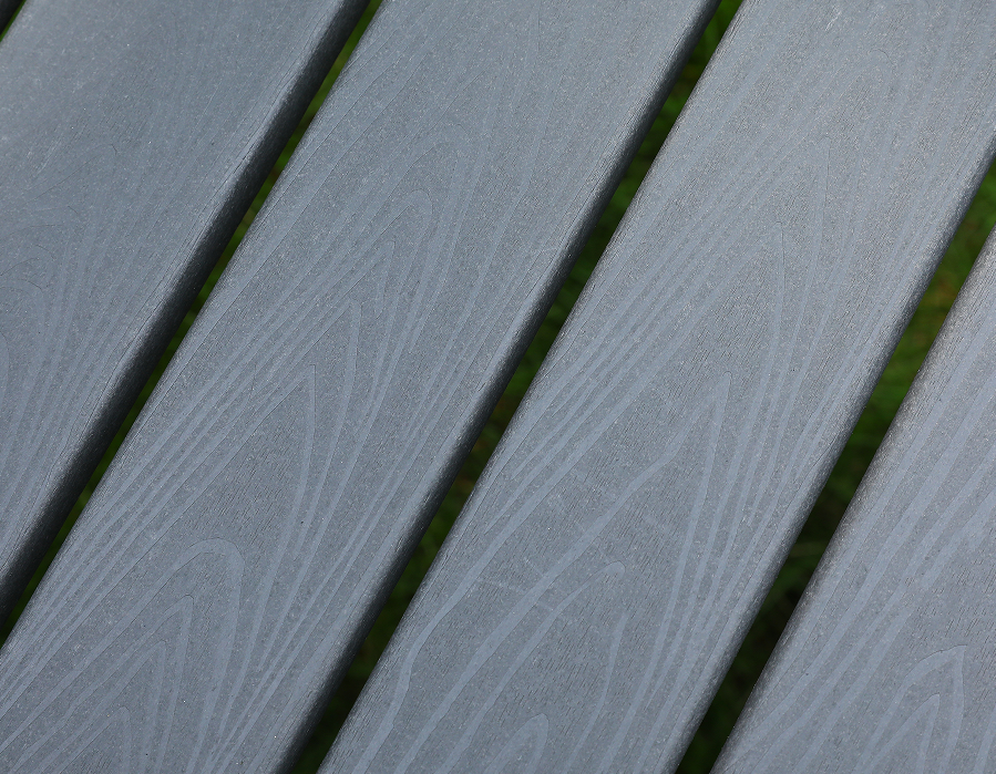 Slate Grey Single Cross Back HDPE matstol
