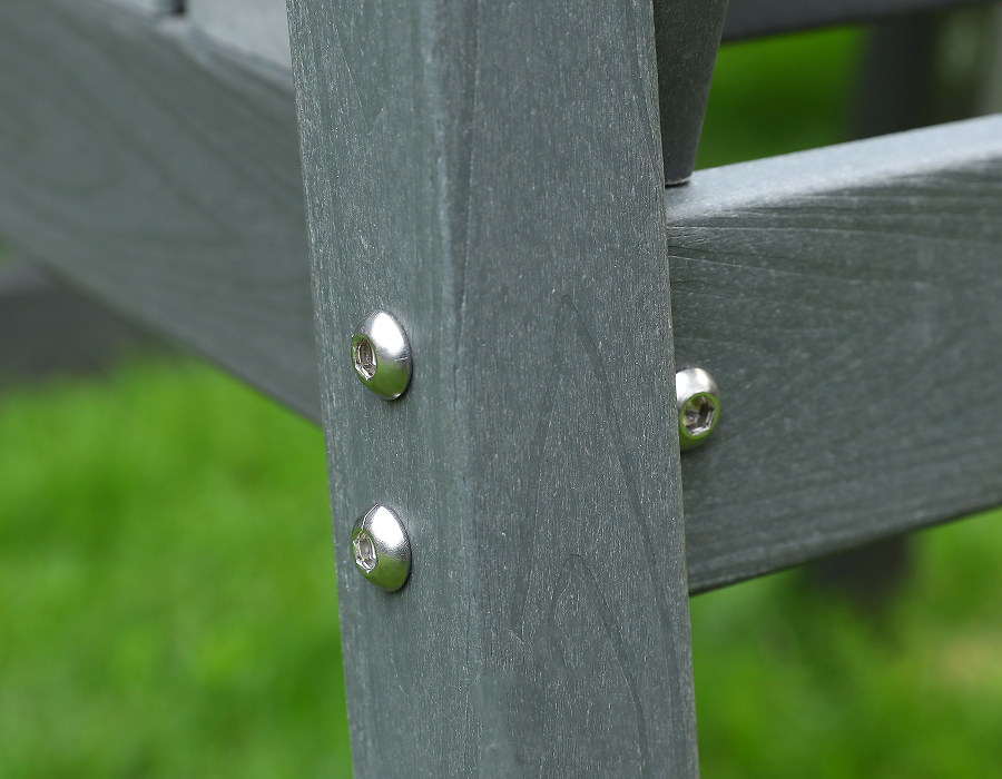 Slate Grey Single Cross Back HDPE matstol