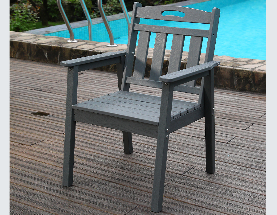 Weathered Gray Textured HDPE Vertikal Matstol