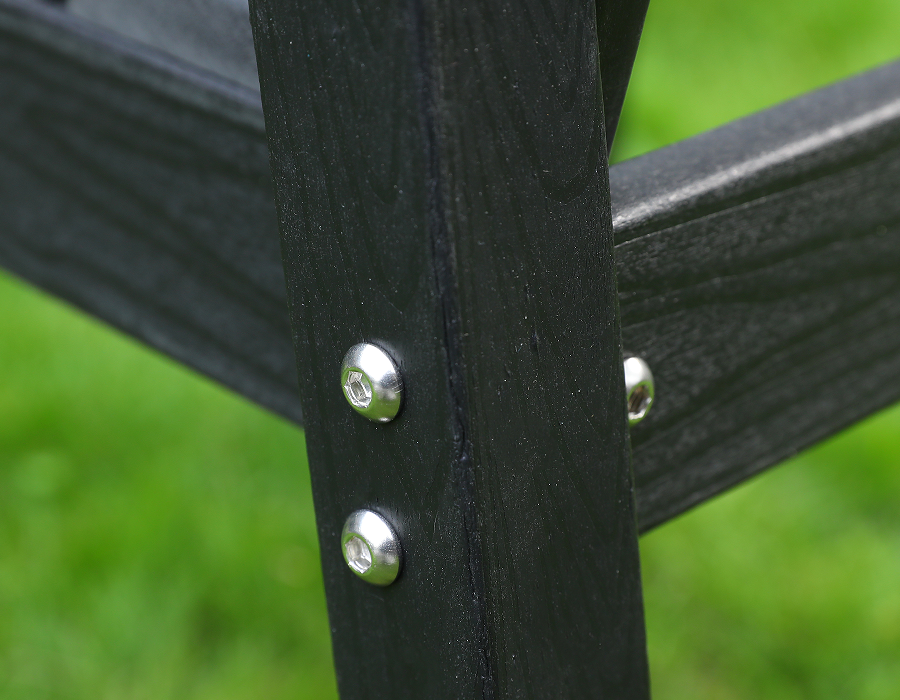 Svart 2-pack Cross Back HDPE Adirondack matstol