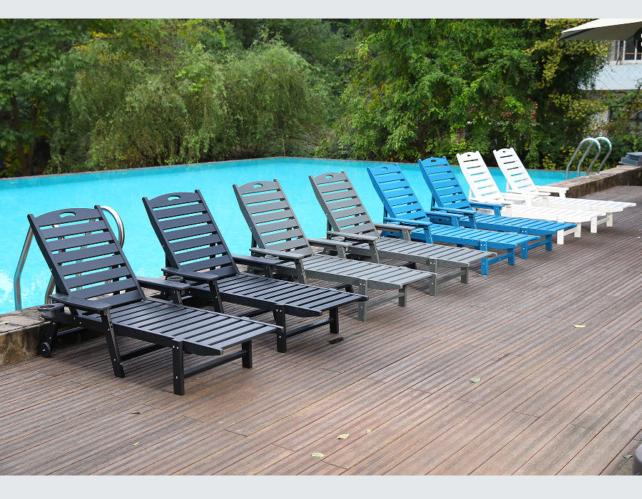 Pure White 2-Pack HDPE Minimalistisk Adirondack Lounge Set