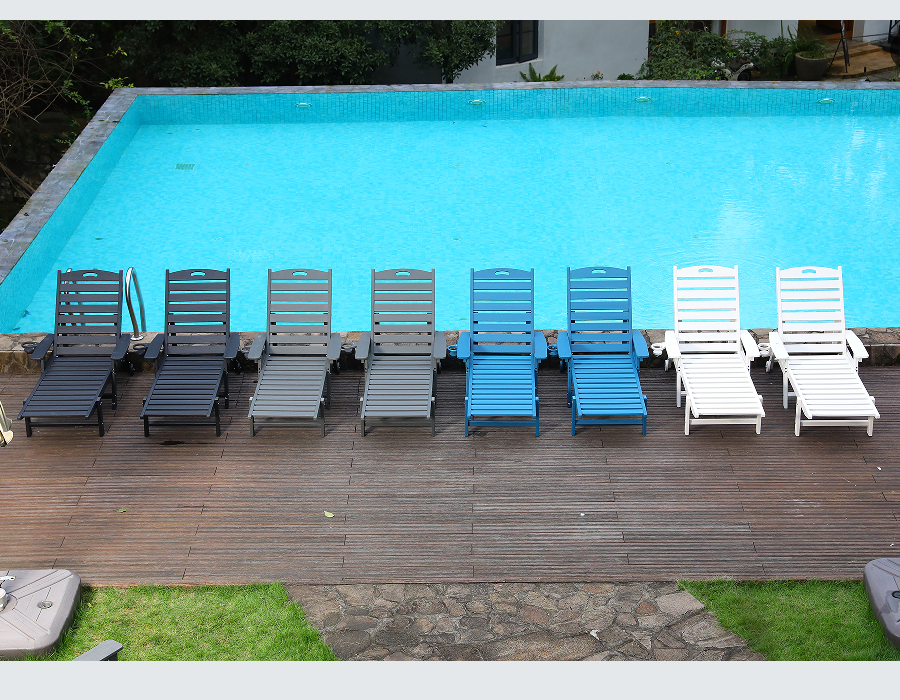 Pure White 2-Pack HDPE Minimalistisk Adirondack Lounge Set