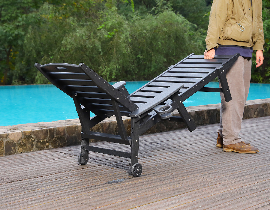 Pure White 2-Pack HDPE Minimalistisk Adirondack Lounge Set