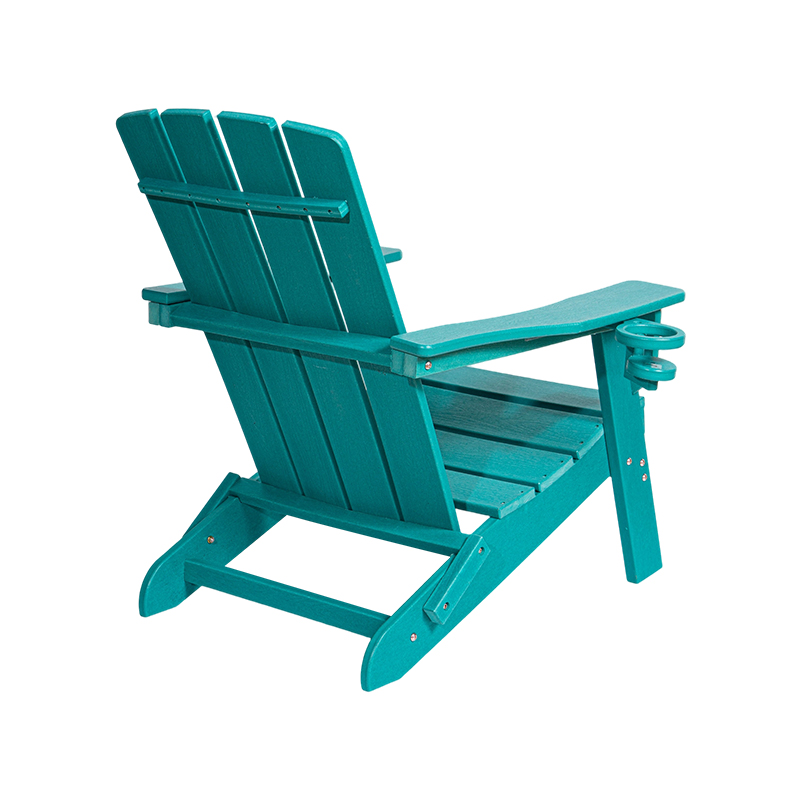Lake Blue liten HDPE Adirondack stol med rostfritt stål