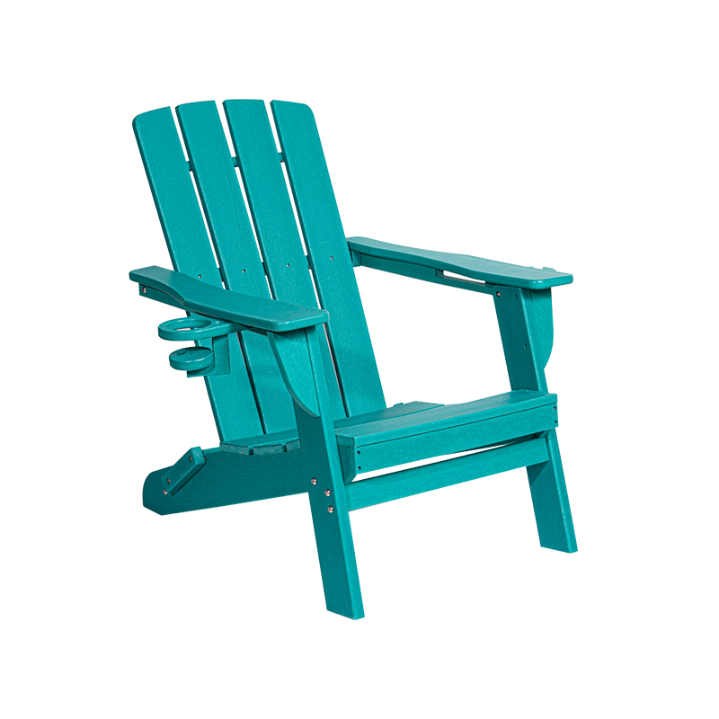 Lake Blue liten HDPE Adirondack stol med rostfritt stål