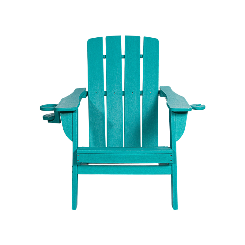 Lake Blue liten HDPE Adirondack stol med rostfritt stål